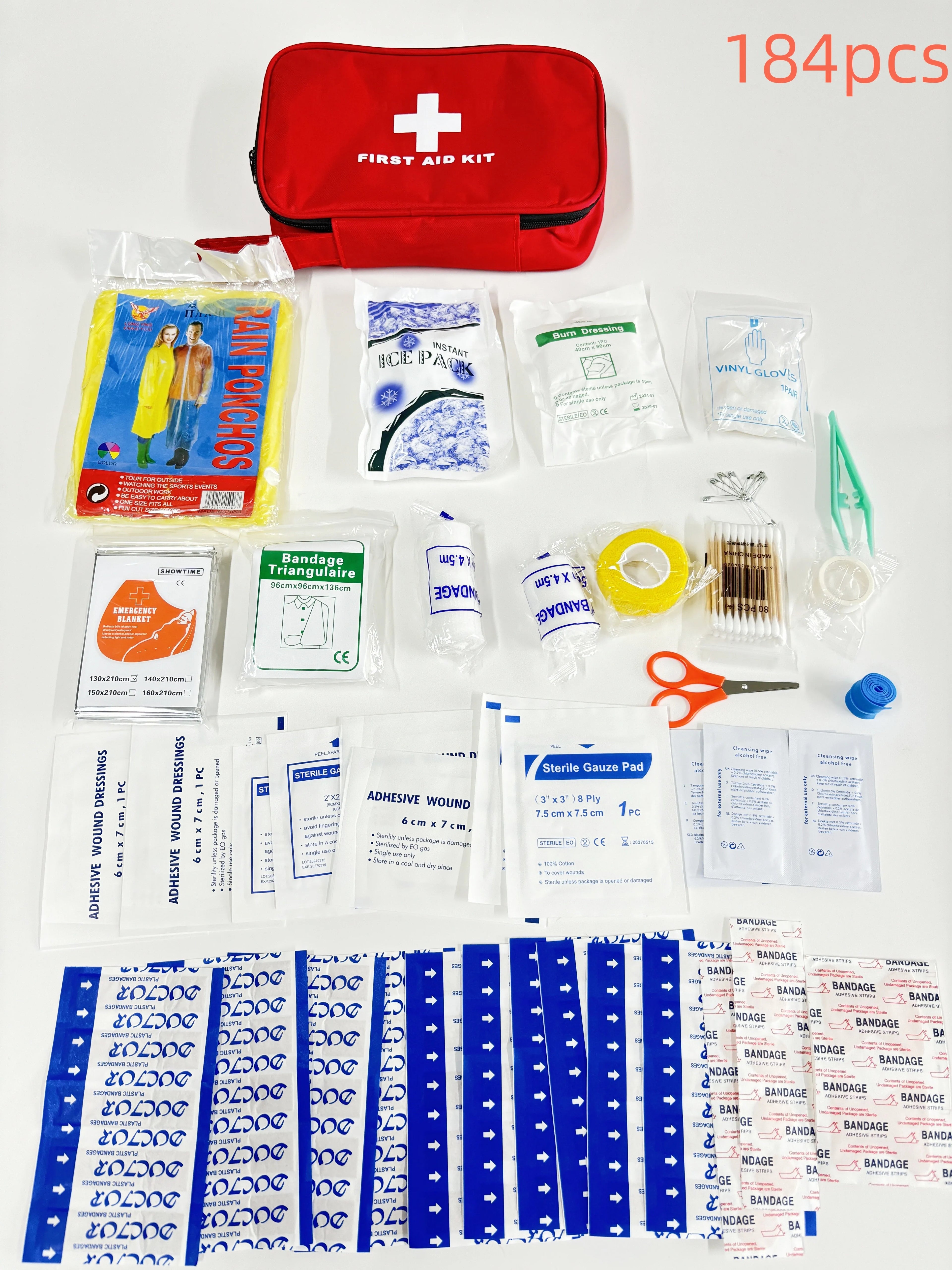 Trousse de premiers secours pour la voiture, le camping, les voyages