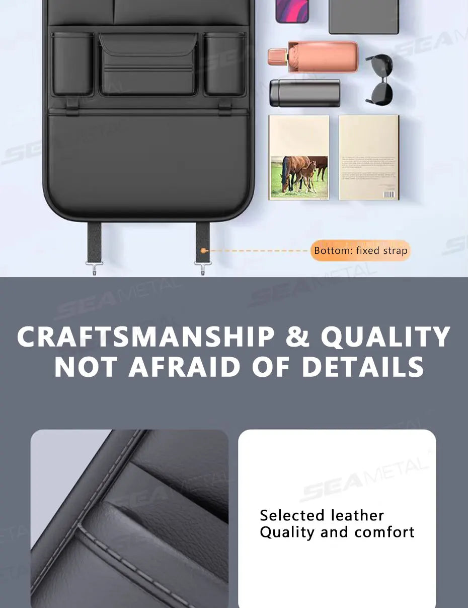 Protection à 6 poches de sièges arrières de voiture