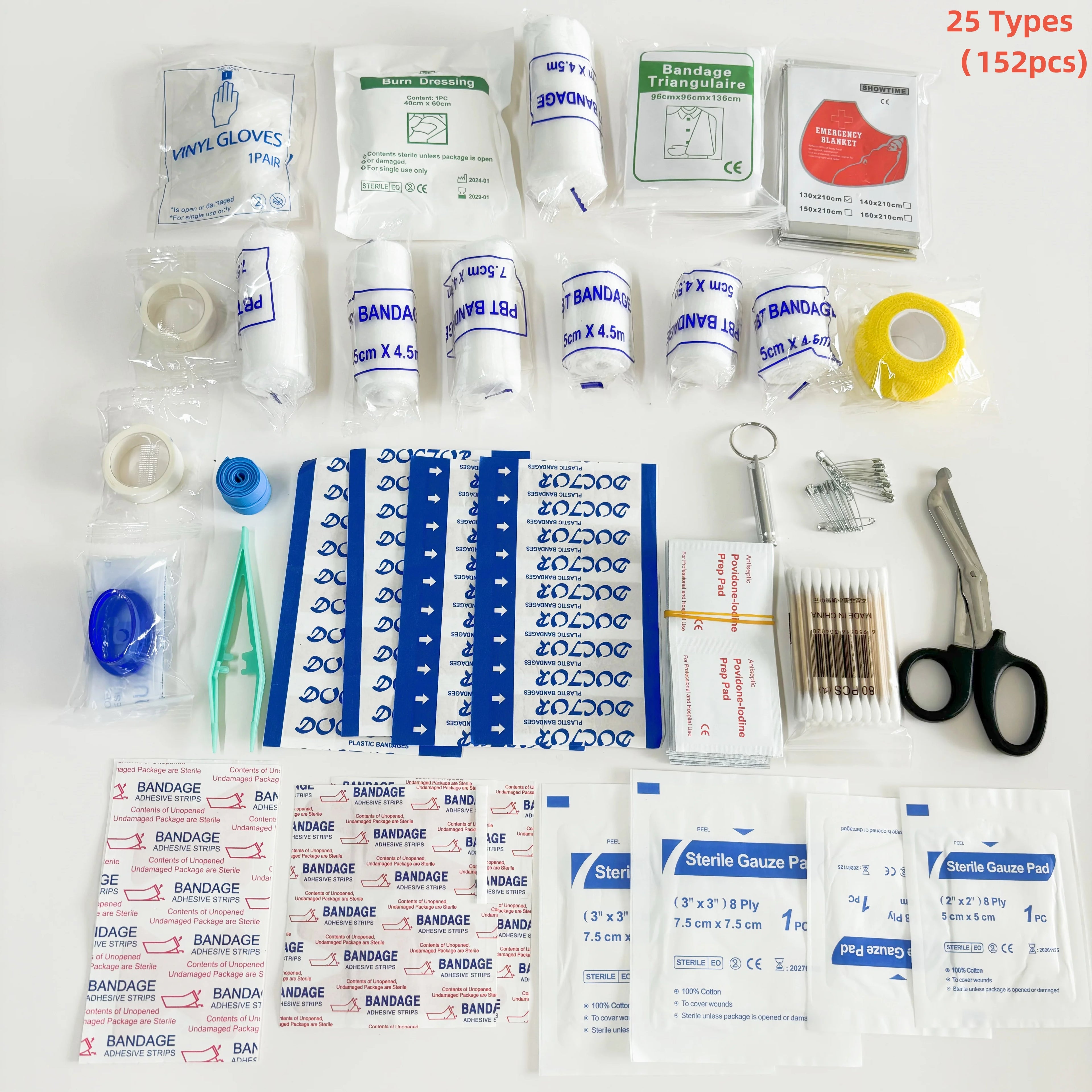 Trousse de premiers secours pour la voiture, le camping, les voyages