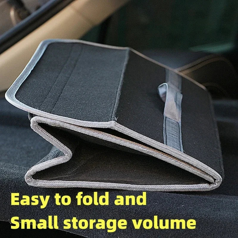 Organisateur de rangement pour coffre de voiture.