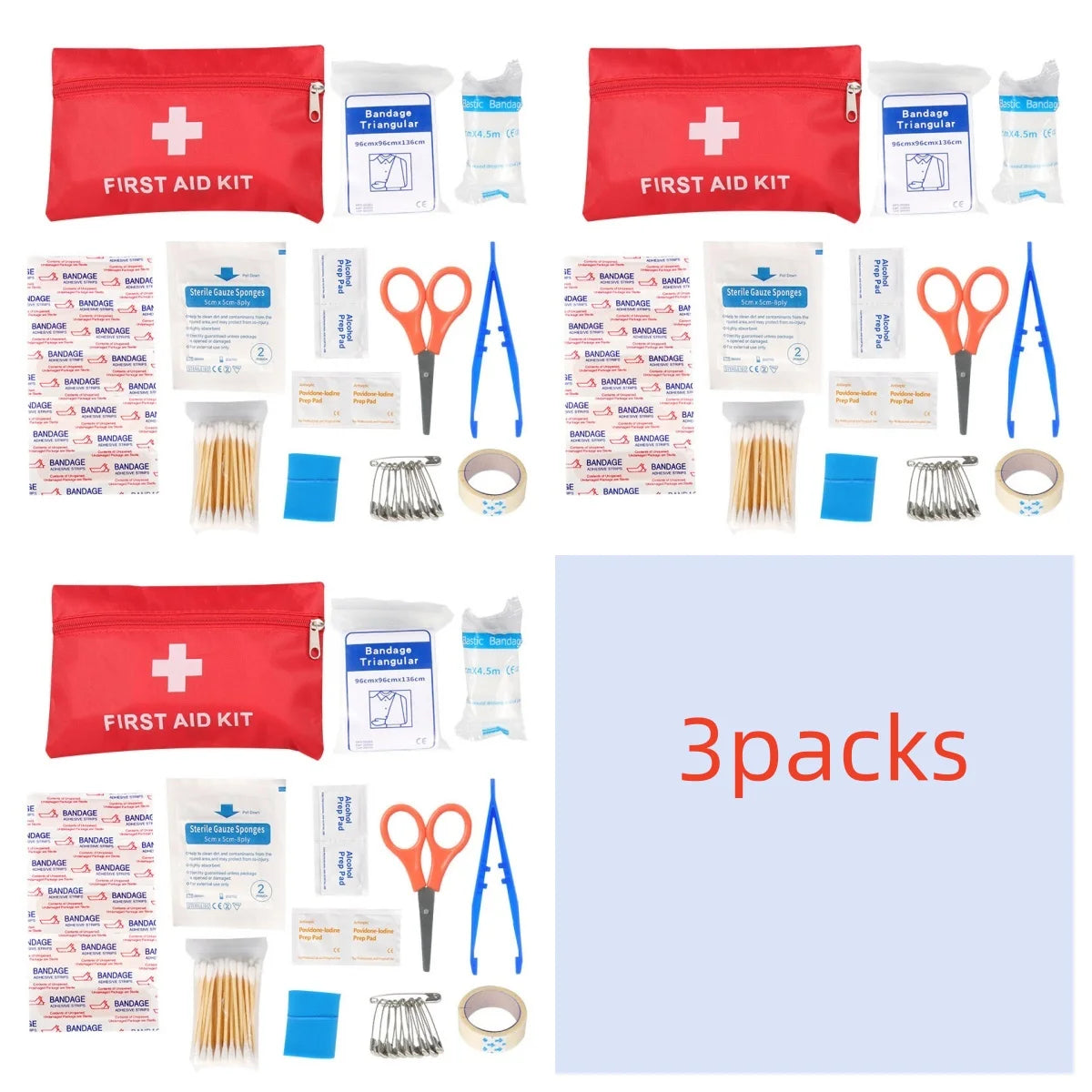Trousse de premiers secours pour la voiture, le camping, les voyages