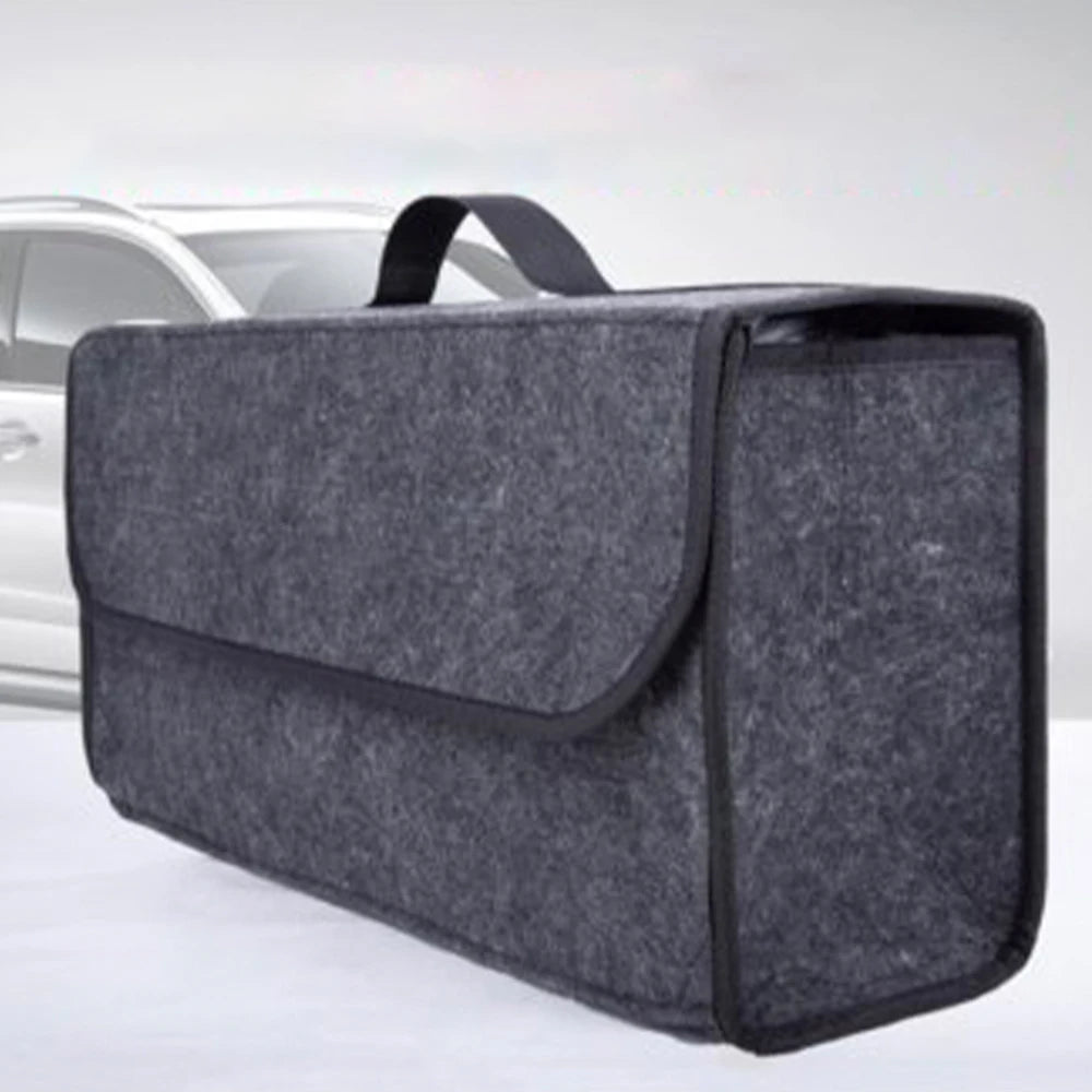 Organisateur de rangement pour coffre de voiture.