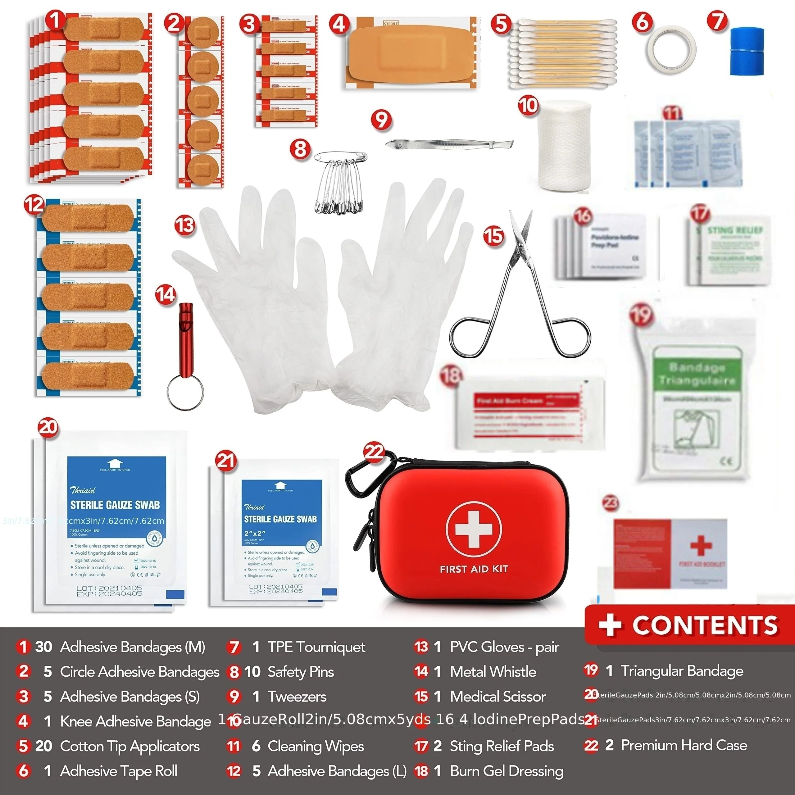 Trousse de premiers secours pour la voiture, le camping, les voyages