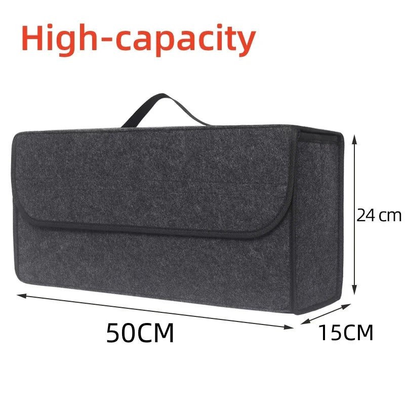 Organisateur de rangement pour coffre de voiture.