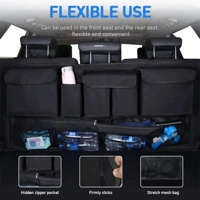 Suspension de sacs de rangement pour coffre de voiture