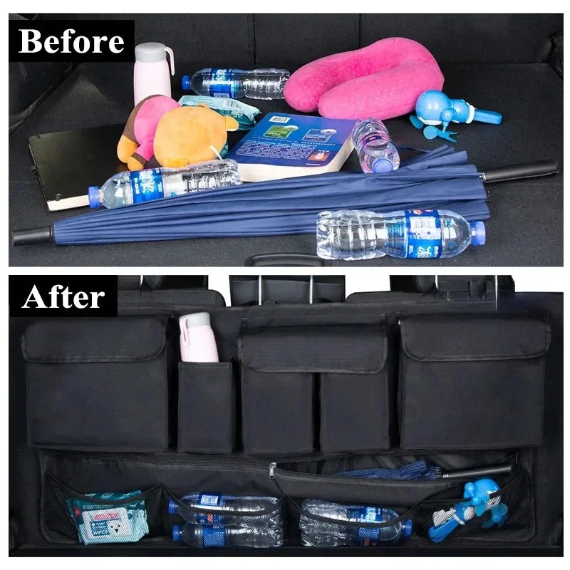Suspension de sacs de rangement pour coffre de voiture