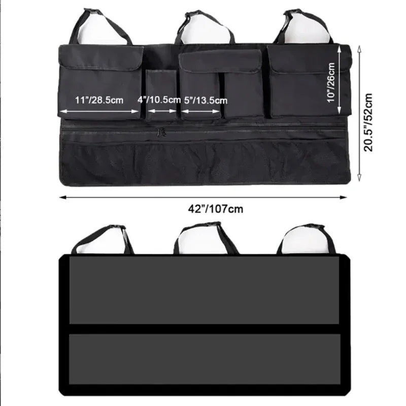 Suspension de sacs de rangement pour coffre de voiture