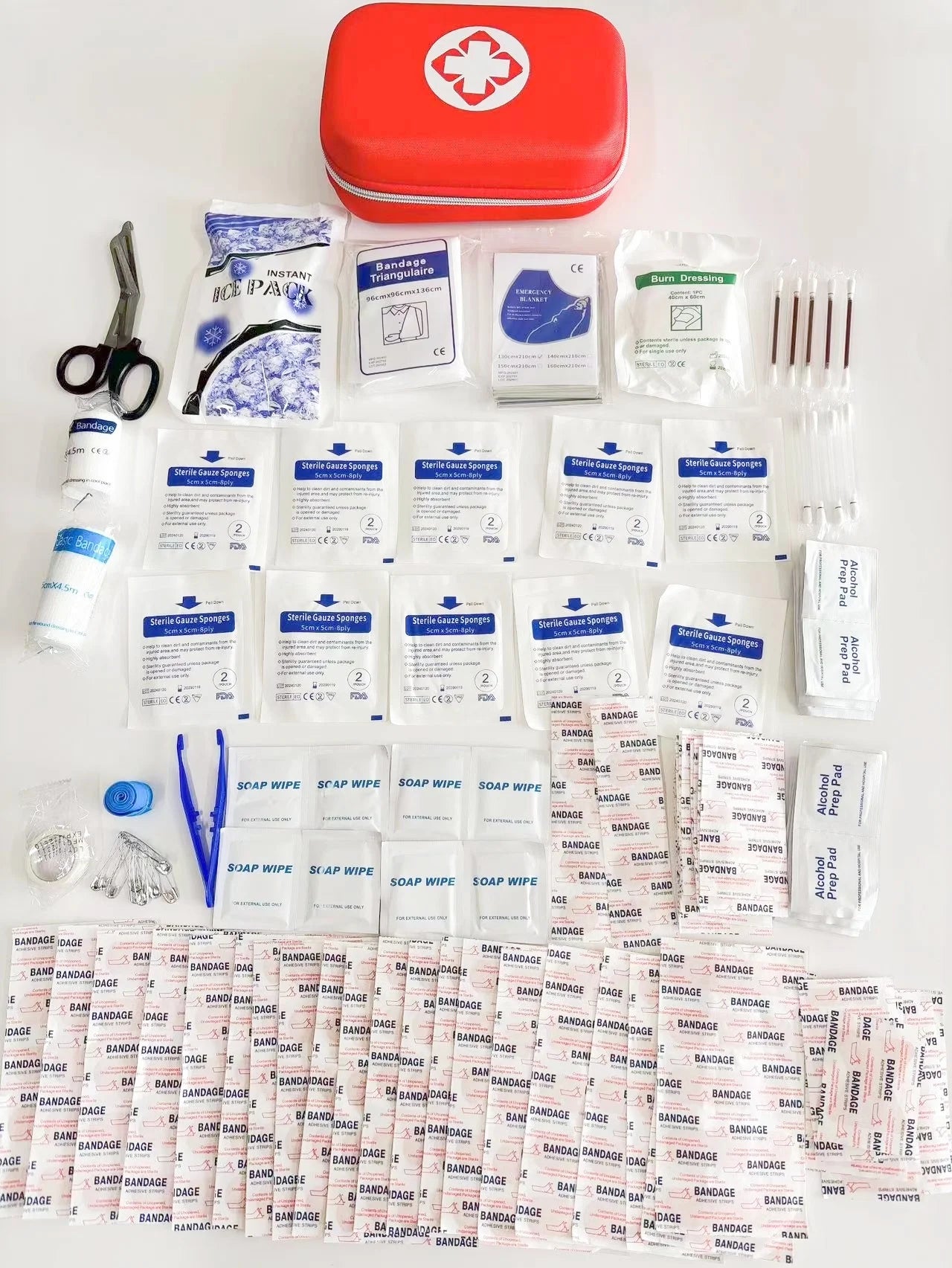Trousse de premiers secours pour la voiture, le camping, les voyages